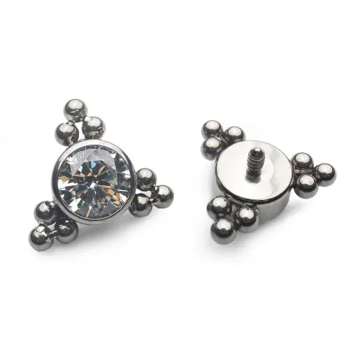 [ns_embout_20-p020_09] Embout Piercing - Embout 020 Gamme Hand Ink - Piercing en titane f136 pour pas de vis interne perle et strass