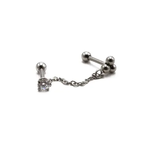 [i_barbell_acier_tragus_HD172] Piercing Barbell - Acier - Barbell spécial tragus 172