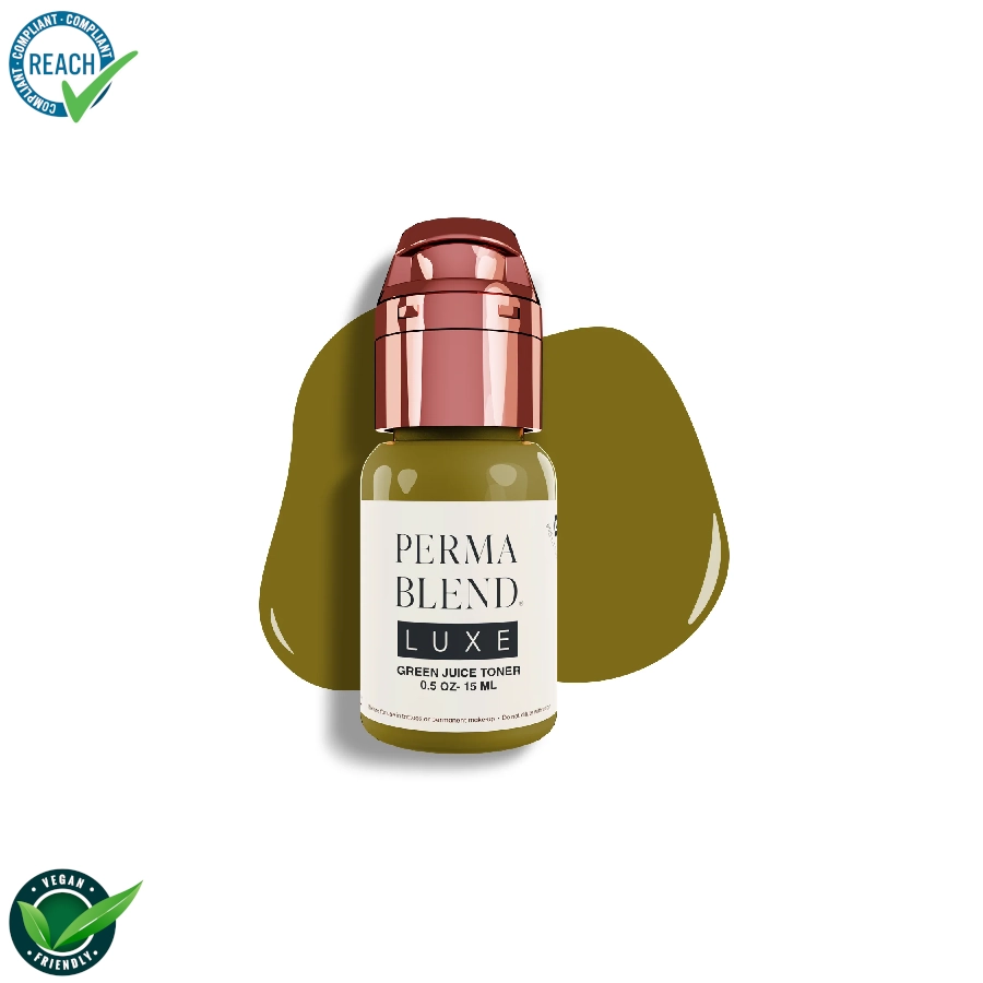 [ki_perma_blend_luxe_green_juice_toner-LXGJT1] Perma Blend Luxe Green Juice Toner - Mélange pour le maquillage permanent pigment REACH 15ml