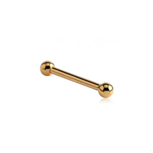 Piercing Barbell - Acier Doré - Barbell acier doré or fin*