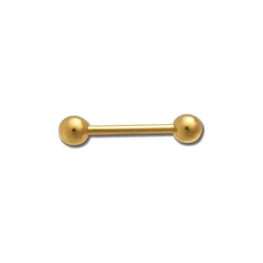 Piercing Barbell - Acier Doré - Barbell acier doré or fin gamme itc*