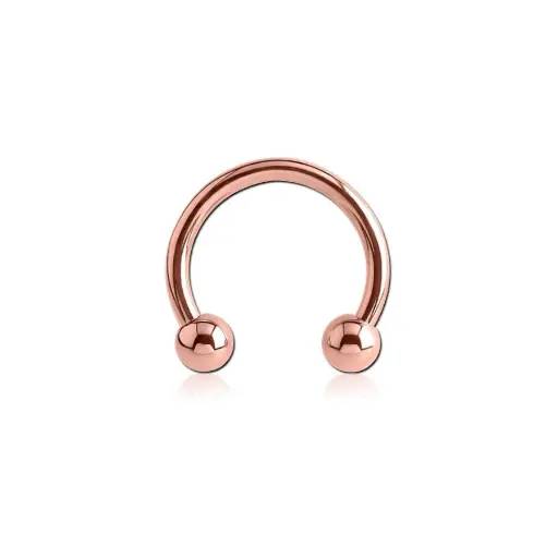 Piercing Fer à cheval - Acier Doré Rose - Fer à cheval 