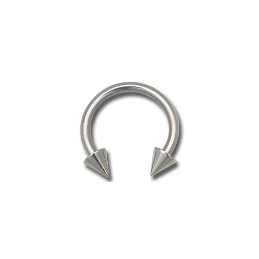 Piercing Fer à Cheval - Titane - Fer a cheval en titane à pointes