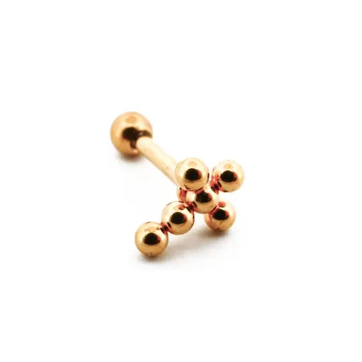 [i_labret_acier_pvd_dore_PHD200] Piercing Labret - Acier Pvd Doré - Labret 200
