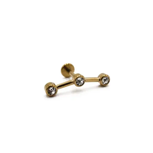 [i_labret_acier_pvd_dore_PHD7803] Piercing Labret - Acier Pvd Doré - Labret 7803