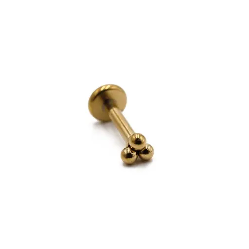 [i_labret_acier_pvd_dore_PHD7801] Piercing Labret - Acier Pvd Doré - Labret 7801