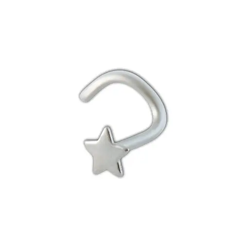 [i_stud_nez_acier-JD211] Piercing Nez - Acier Gamme Itc - Stud de nez motif étoile 0,8 mm*