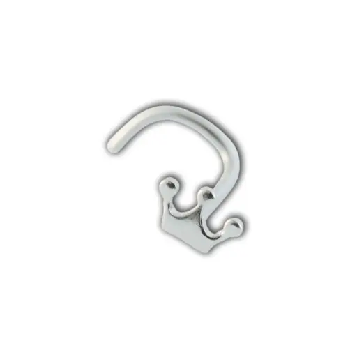 [i_stud_nez_acier_JD215] Piercing Stud - Acier - Stud de nez motif couronne 215