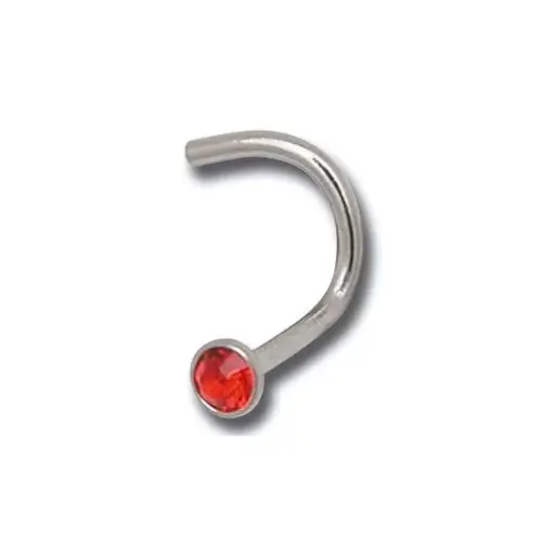 Piercing Nez - Acier Gamme Itc - Stud de nez avec strass 0,8 mm (12 coloris)*