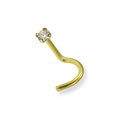 Piercing Stud - Acier Doré - Stud de nez acier doré 85