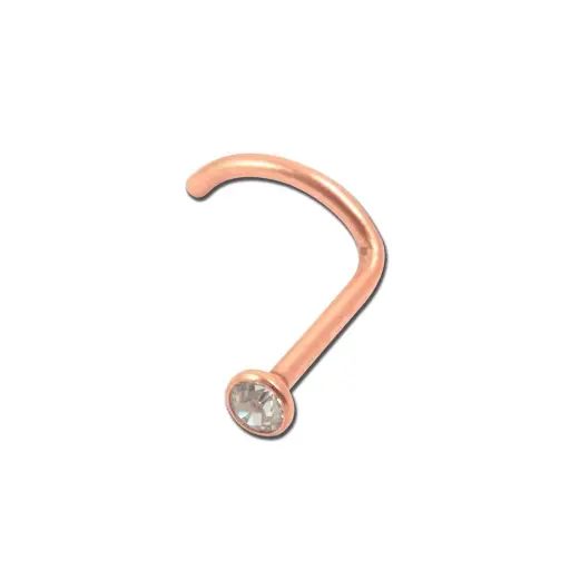 Piercing Stud - Acier Doré Rose - Stud de nez acier doré rose 07 - Plusieurs coloris