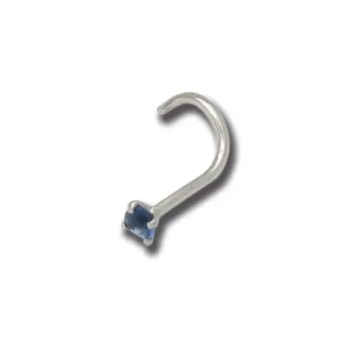 Piercing Stud - Titane - Stud de nez en titane cristal coloré 2.5 mm 07 - Plusieurs coloris