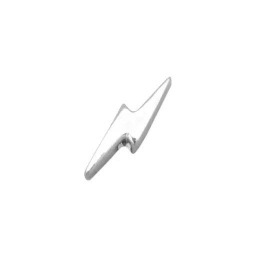 [i_embout_vis_acier-VD7907] Piercing Embout - Acier Gamme Itc - Embout avec pas de vis externe motif éclair*