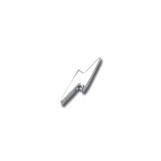 [i_embout_vis_acier_VD7907] Embout Piercing - Acier - Vis en forme d'éclair 7907