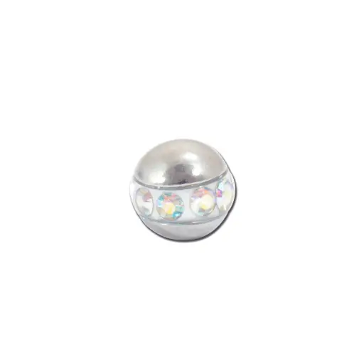 Embout Piercing - Acier - Bille cristal résiné 5