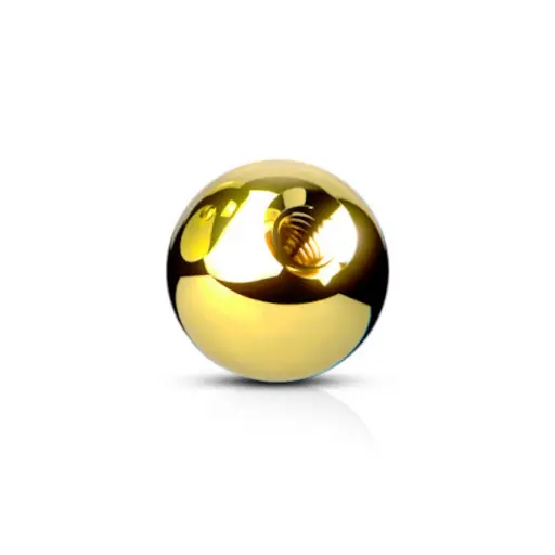 Embout Piercing - Acier Doré - Bille or fin