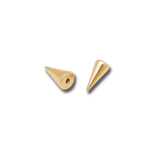 [i_embout_vis_acier_dore_PVD26] Embout Piercing - Acier Doré - Bille en pointe 26