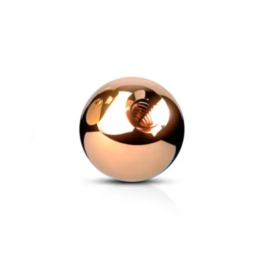 Embout Piercing - Acier Doré Rose - Bille en acier doré rose