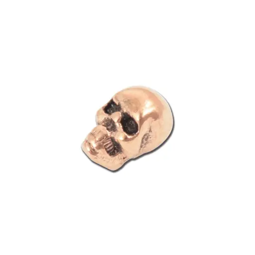 [i_embout_vis_acier_dore_rose_RVD171] Embout Piercing - Acier Doré Rose - Vis forme crâne 171