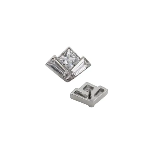 [i_embout_vis_titane_interne_VD125] Embout Piercing - Titane - Embout avec pas de vis interne 125