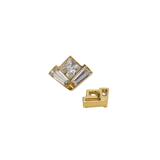 [i_embout_titane_interne_Pvd_dore_PVD90] Piercing Embout - Titane Gold Gamme Itc - Embout en pvd doré 90