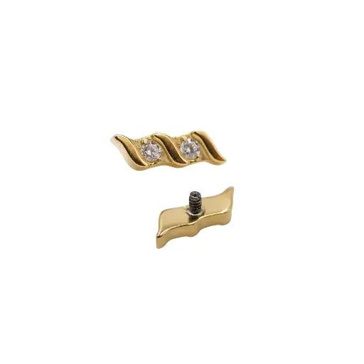 [i_embout_titane_interne_Pvd_dore_PVD92] Piercing Embout - Titane Gold Gamme Itc - Embout en pvd doré 92