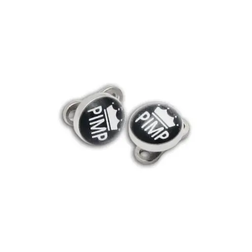 [i_surface_micro_dermal_HD871.6X504] Piercing Micro Dermal - Titane - Micro dermal avec disque en acier 5 mm motif Pimp