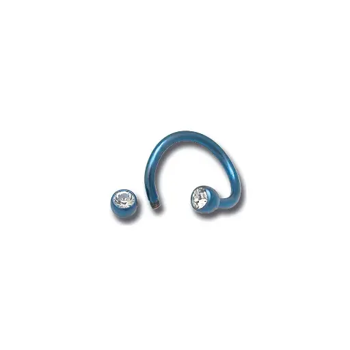 Piercing Spirale - Titane - Spirale boules cristal