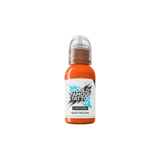 Encre Tattoo Orange - World Famous Ink Limitless Snap Dragon - Melange pour le tatouage REACH 30 ml