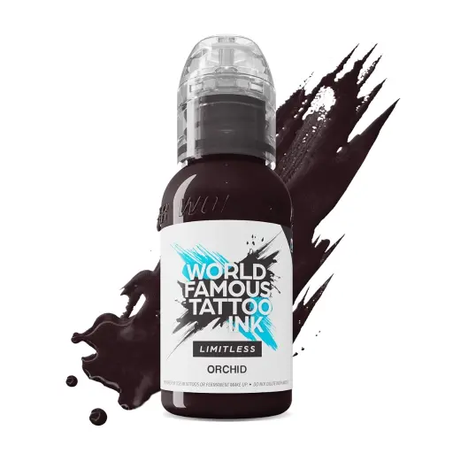 [ki_encre_world_famous_orchid-LTRSOD1-S] Encre Tattoo Violette - World Famous Ink Limitless Orchid - Melange pour le tatouage REACH 30 ml