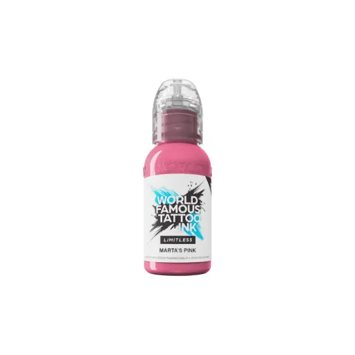 Encre Tattoo Rose - World Famous Ink Limitless - Marta's Pink - Melange pour le tatouage REACH 30 ml