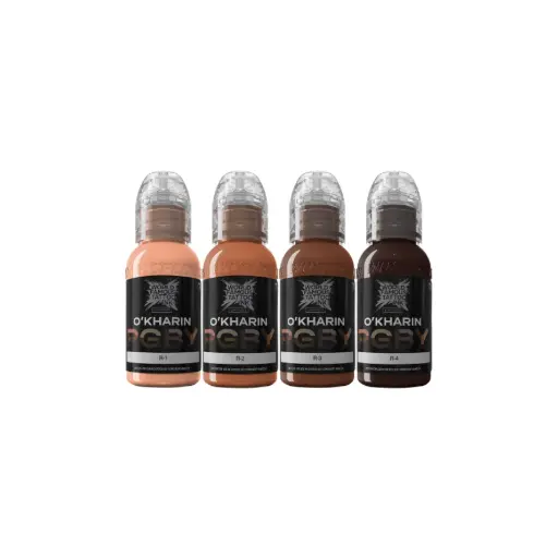 Set Encre Tattoo - World Famous Ink Limitless -   Sasha O'Kharin Set RGBY Red - 4 x 30 ml