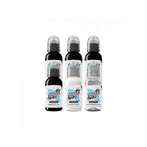Set Encre Tattoo - World Famous Ink Limitless -   Dark Set - 6 x 30 ml