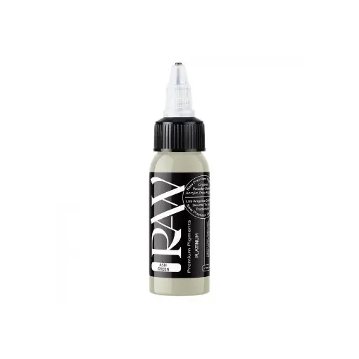 Encre Tattoo Grise - Raw Pigments Ash Green - Mélange pour le tatouage encre REACH 30 ml 