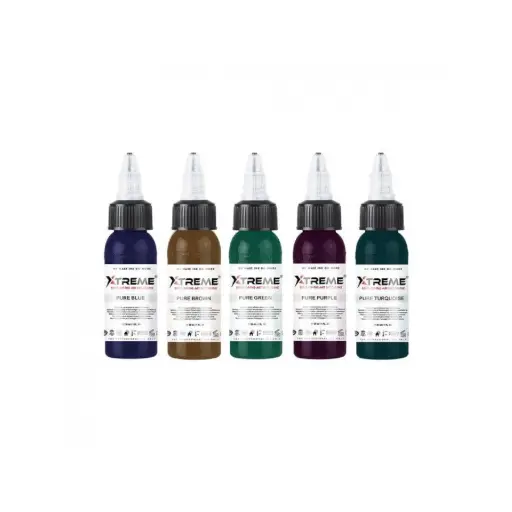 Xtreme Ink Pure Colour Set - Mélange pour le tatouage encre REACH 5 x 30ml