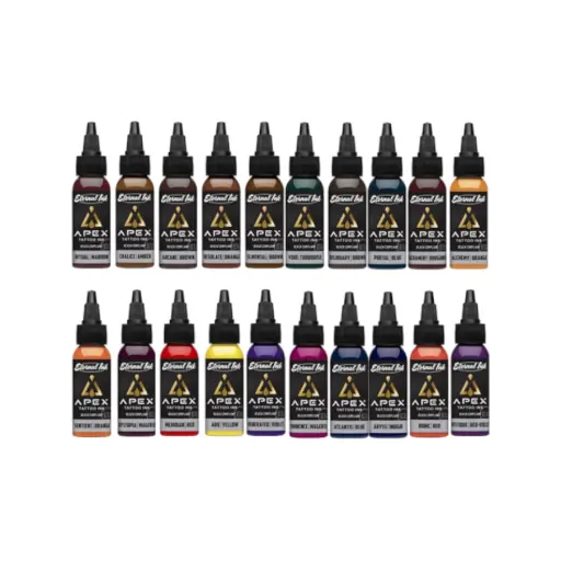 Set Encre Tattoo - Eternal Ink Apex Set de 20 couleurs - Melange pour le tatouage encre REACH 20 x 30 ml