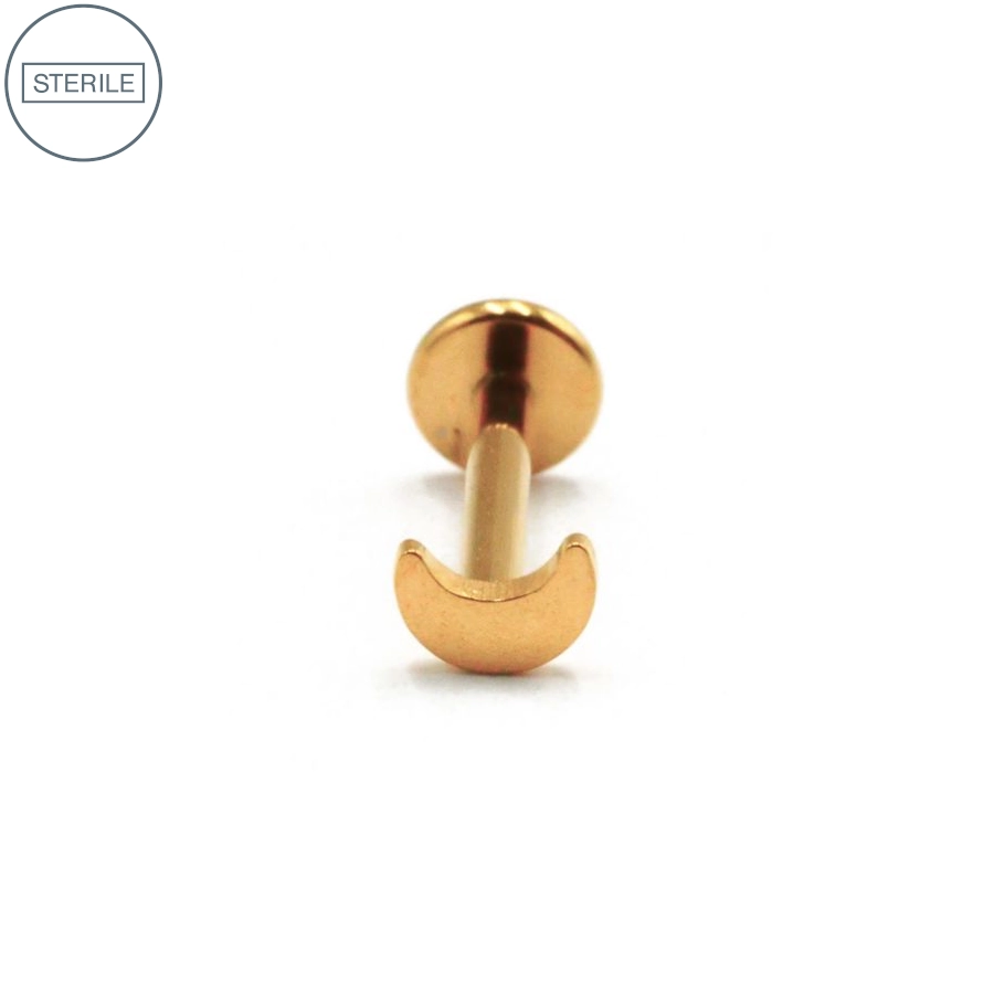 [i_labret_sterile_pvd_gold_lune-stvxla17] Labret Stérile Interne Gamme Itc Pvd Gold 37 - Piercing avec pas de vis interne lune