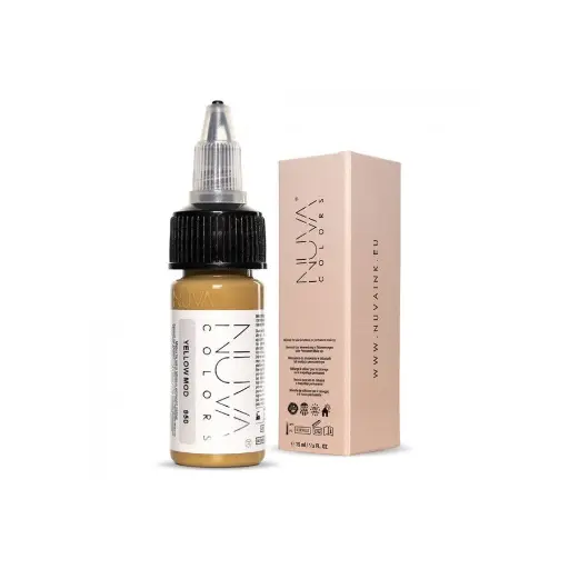 Pigment Pmu - Nuva Colors - Modifier 950 Yellow Mod - Mélange pour le maquillage permanent REACH 15 ml