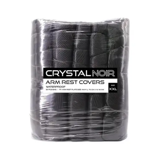 Protection Repose Bras Tattoo - Crystal Noir - Housses de Protection pour Repose Bras - Pack de 50