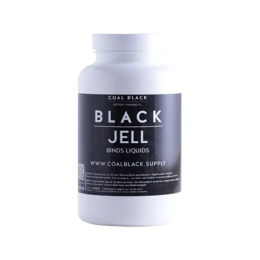 [ki_coal_black_jell_solidifiant_encre-COALBLK-JELL/300] Solidifiant Tattoo - Coal Black Jell Binds Liquids - Poudre solidifiant pour durcir les liquides de tatouage 300g*