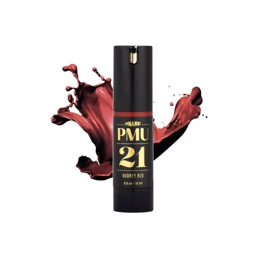 Pigment Pmu Rouge - Dynamic Pmu - 21 Audrey Red - Mélange pour le maquillage permanent REACH 15 ml