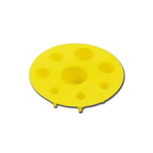 [i_plateau_jaune_0IA08] Caps Tattoo - Godet Encre - Plateau caps rond jaune 8 cm