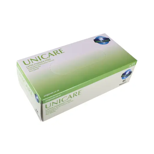 Gant Tattoo - Unigloves Unicare Latex - Boîte de 100 gants en latex non poudré couleur crème*