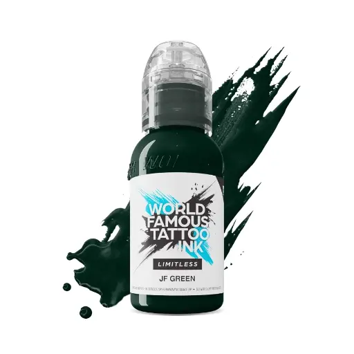 [ki_encre_world_jf_green-LTJFGN1-S] Encre Tattoo Verte - World Famous Ink Limitless Jf Green - Mélange pour le tatouage encre reach 30 ml*
