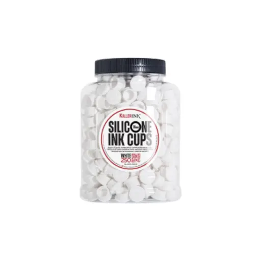 Caps Tattoo - Cups Gamme Killer Ink - Boîte de 250 godets pour encre de tatouage en silicone blanc*
