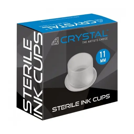Caps Tattoo - Crystal Cups Stérile - Boite de 200 godets pour encre stérile détachable
