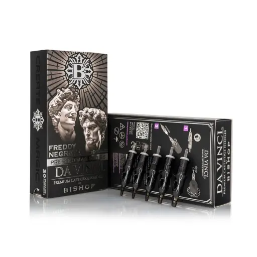 Cartouche Tattoo - Bishop Da Vinci Negrete Magnum Arrondie - Boîte de 20 cartouches pour le tatouage*
