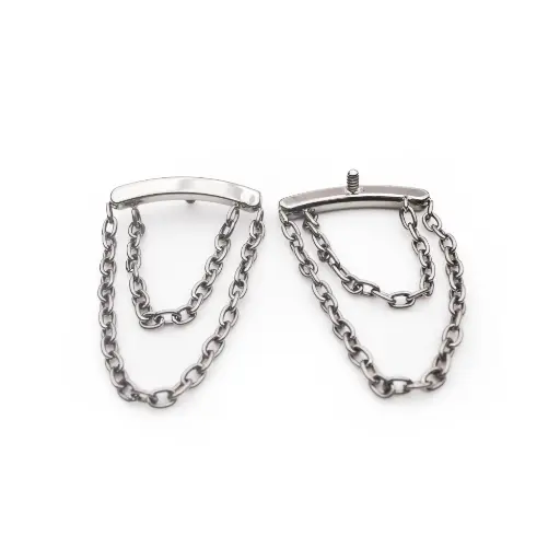 Piercing Labret - Titane Astm F136 Stérile - Labret 139 avec pas de vis interne largeur embout 10 mm* 