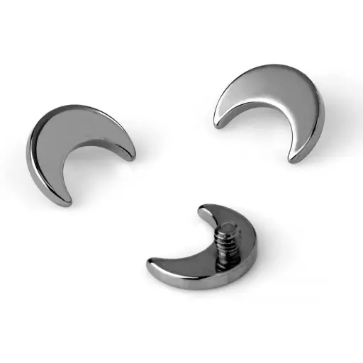 Labret Piercing - Titane F136 Interne Stérile - Labret 09 avec pas de vis interne 1,2 x 8 mm motif strass et ovale*