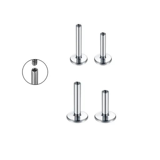 Piercing Labret - Titane Interne Stérile Gamme Hand Ink - Labret avec pas de vis interne seul*